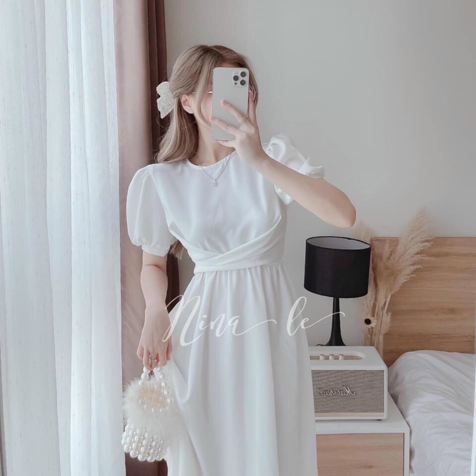 Đầm  xoắn eo tay búp siêu xinh-MTB