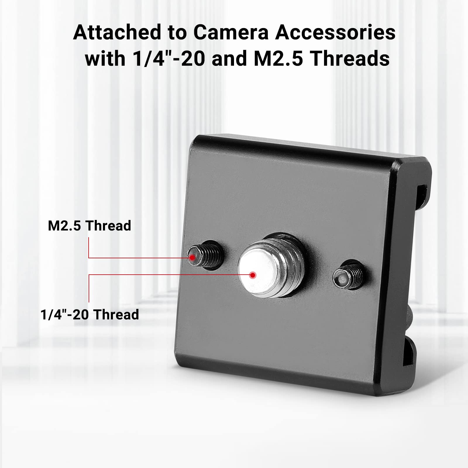 SmallRig Cold Shoe Mount Adapter (2pcs Pack) with 1/4"-20 Thread for Camera Cage Flash LED Moniter 2060