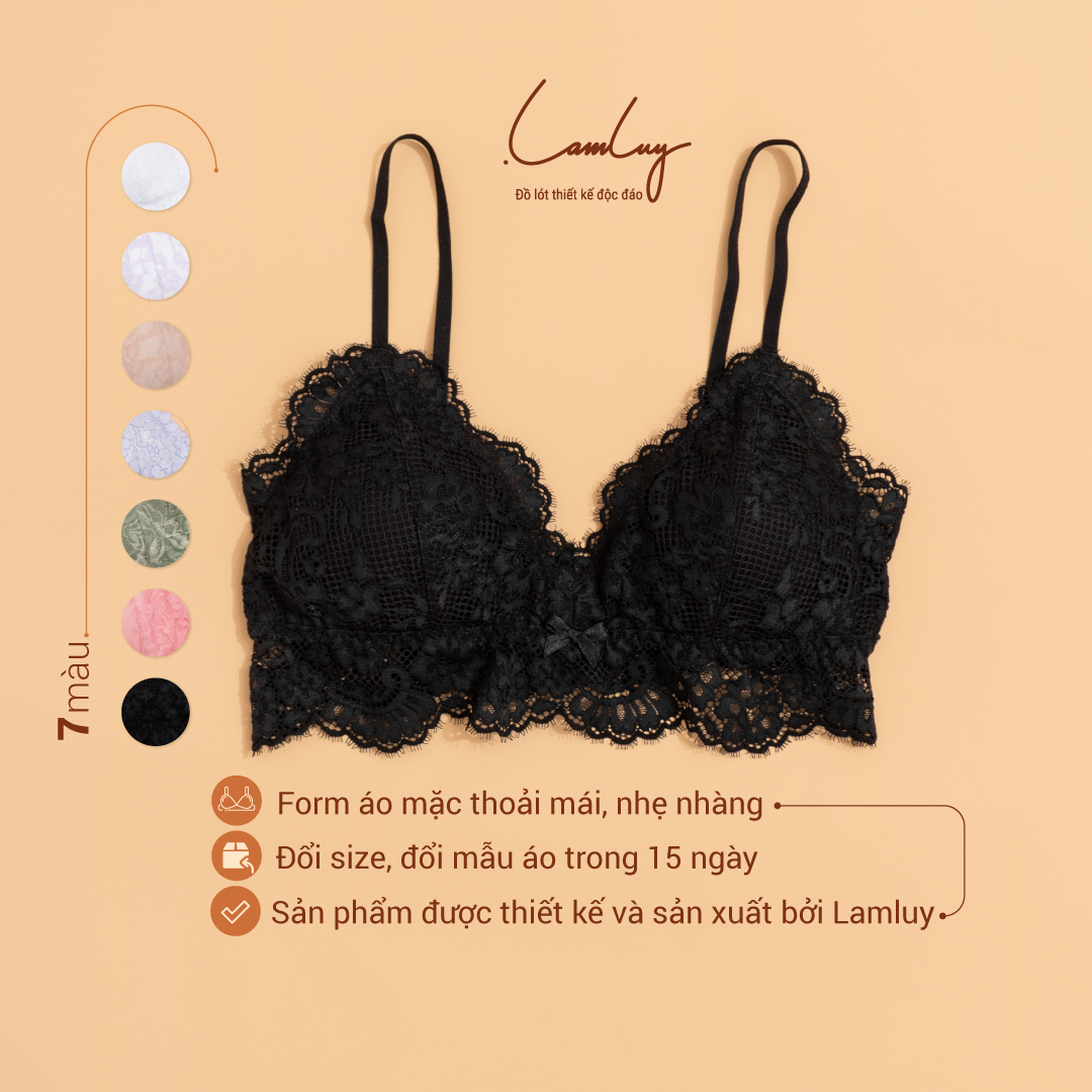 Áo lót mút mỏng bra chân ren Lamluy