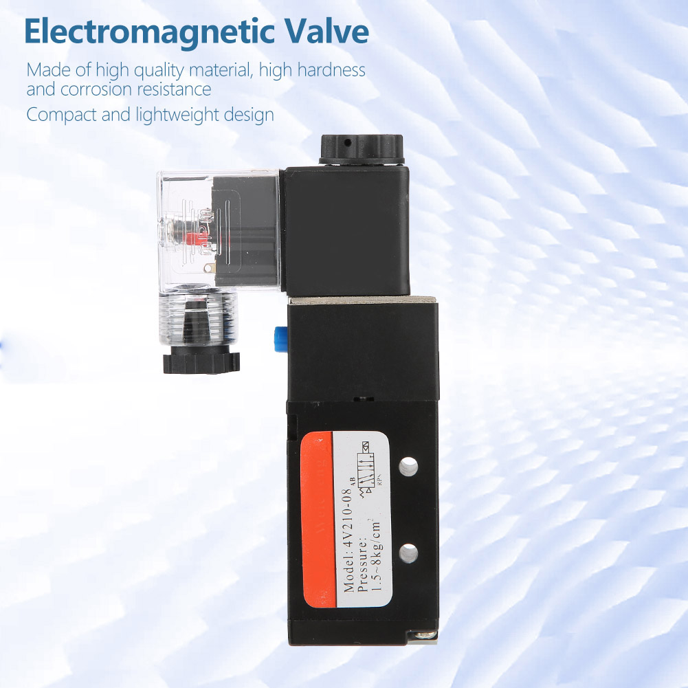 Solenoid G1/4 4V210-08 2 Van điện từ vận hành thí điểm 5 cổng