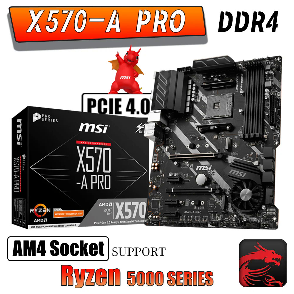 Msi Ryzen 5000 Motherboard X570 MSI X570-A PRO DDR4 AM4