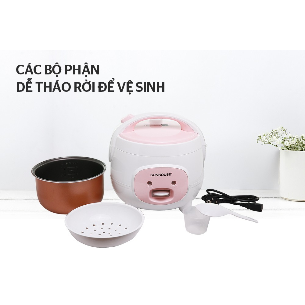 Nồi cơm điện mini SUNHOUSE 1.2L SHD8217W