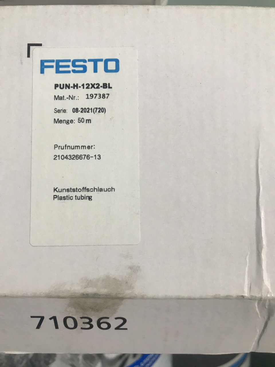 Ống khí (dây khí) nén FESTO PUN-H-12x2-BL (cuộn/50 m)