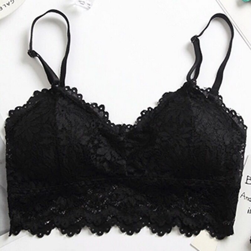 Sexy Bras for Women's Lace Bra Tube Tops Wire Free Bralette Push