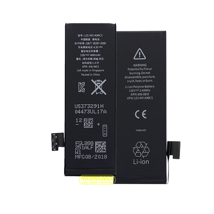 Free ship pin ip 5 zin ht cam kết dung lượng chuẩn 1440mah + tặng siêu dán pin