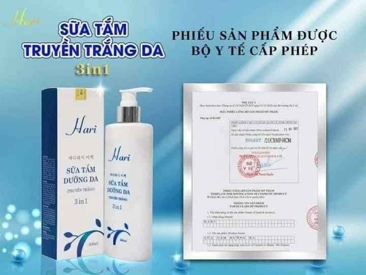 Sữa Tắm Truyền Trắng Dưỡng Da Hari