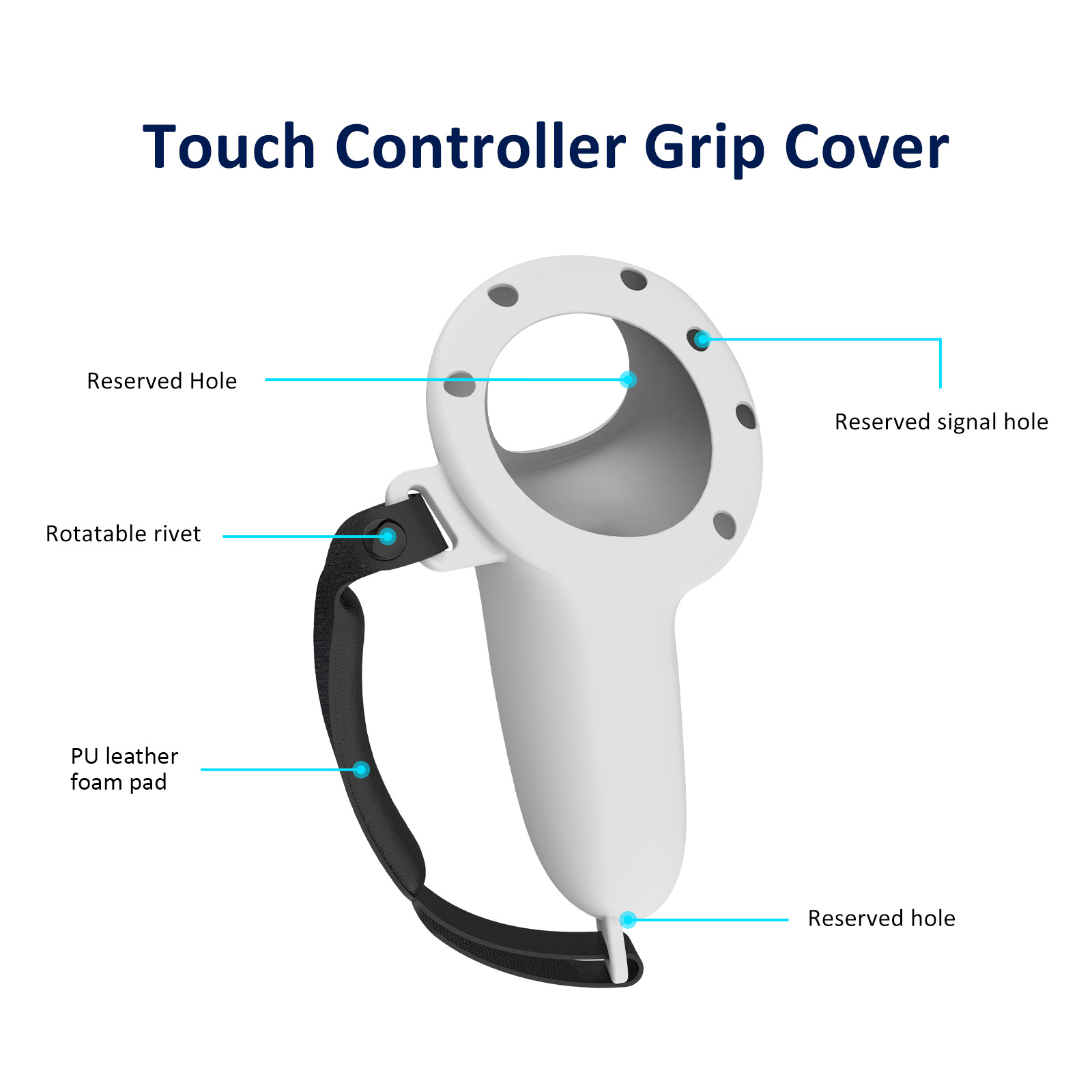 Silicone bảo vệ trường hợp cho Meta Quest 3 bọc tay cầm bảo vệ trường hợp
