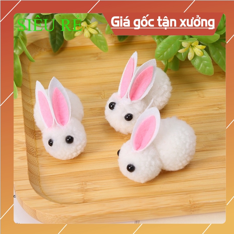 [Ship hỏa tốc 2h] [ ship hỏa tốc 2h] Gấu bông mini thỏ ngọc 5,5cm làm phụ kiện handmade, tóc