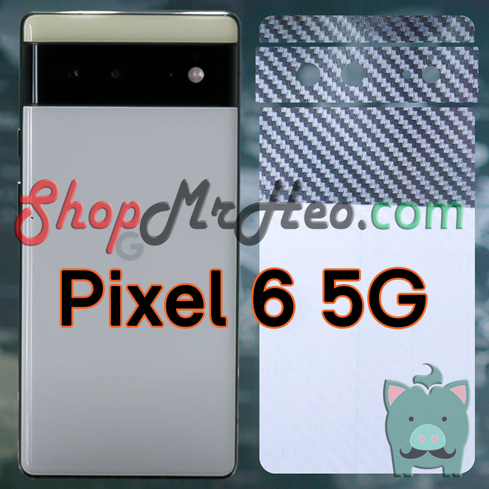 Skin Dán Mặt Sau Lưng Vân 3D Google Pixel 6 Pro - Pixel 6 5G (Carbon, Hình Hộp, Nhám, Vân Da)