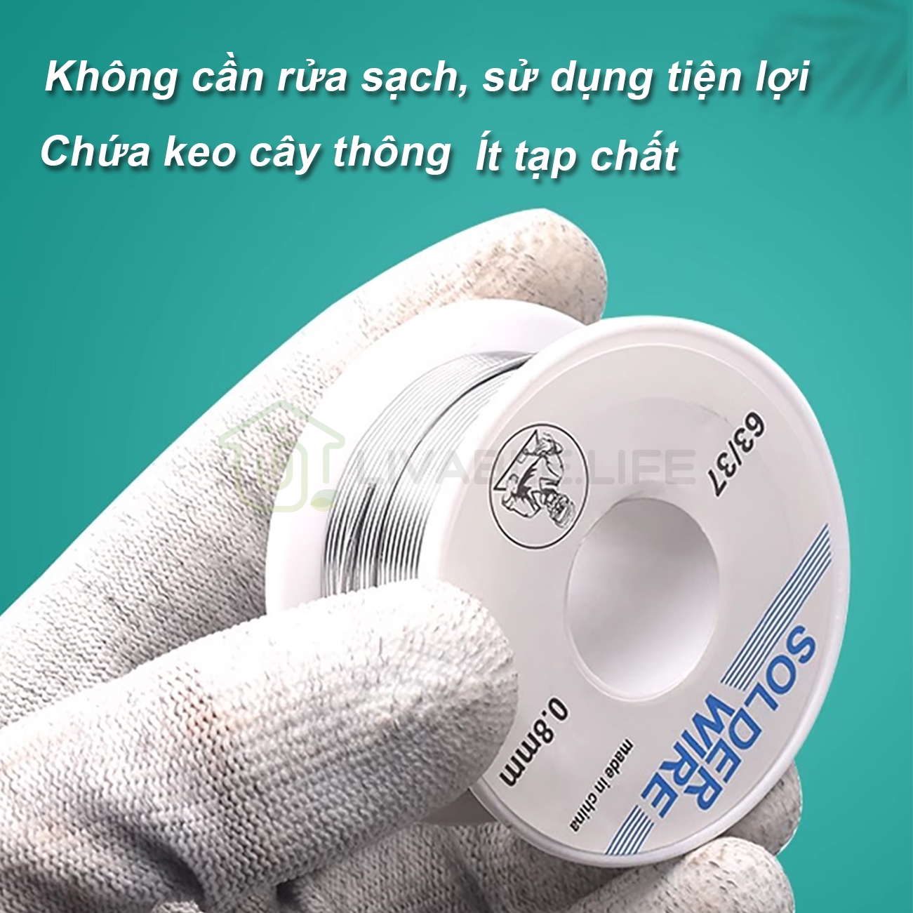 Thiếc Hàn Chì hàn cuộn 50/100g 0.8mm lửa nhẹ mối hàn sáng bóng bao đẹp