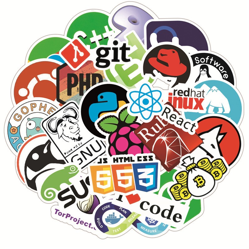 10/50pcs Programmer Development Programming Graffiti Sticker Suitcases ...