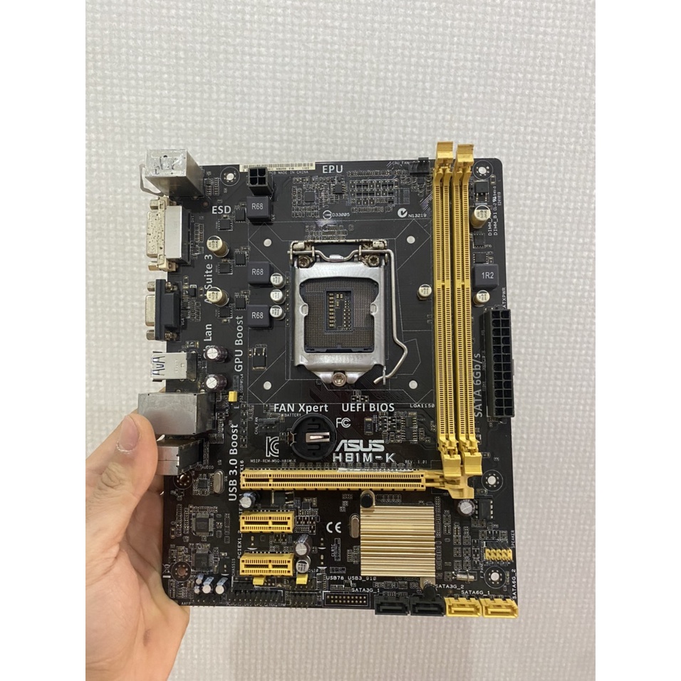 Main Asus H81M-K,P ( FREESHIP +TẶNG FE+KEO TẢN NHIỆT+PIN CMOS).Main chính hãng bóc máy văn phòng,Main socket 115o