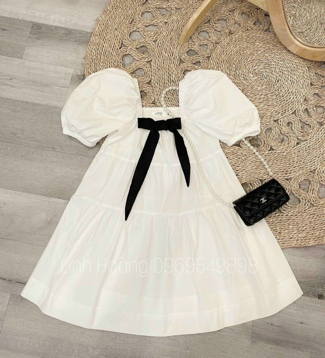 Đầm Xòe Baby Doll (kèm nơ) xinh xắn