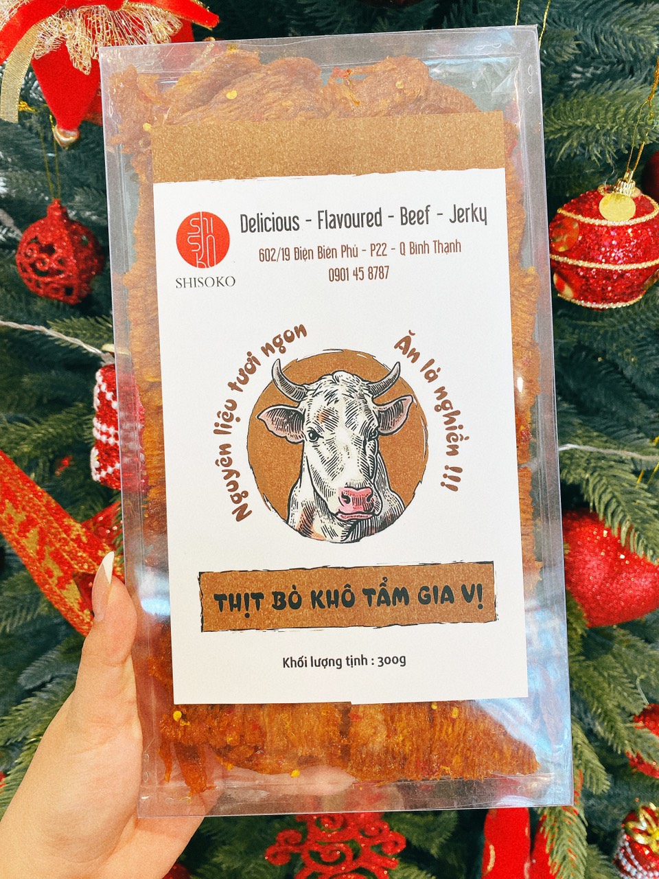 Thịt bò khô tẩm gia vị 300gr