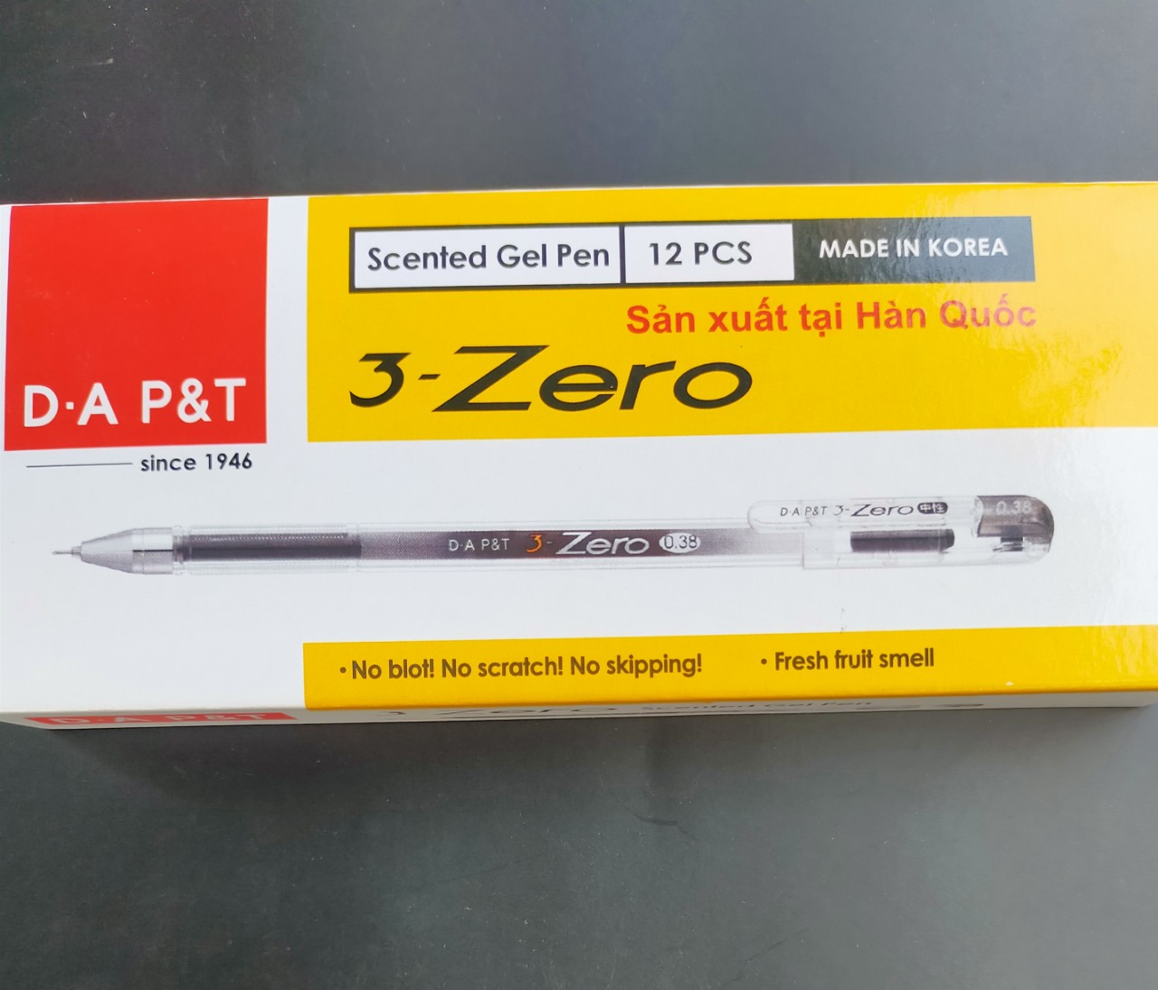 Combo 4 cây bút 3-Zero Hàn Quốc (mực xanh, tím)