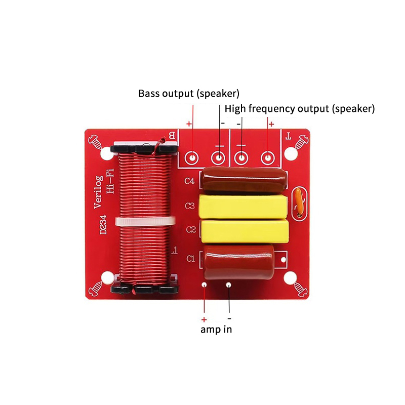 80W 2 Way Crossover Filters Module HiFi Speaker Treble Bass Dual Frequency Divider Crossover For DIY Home Video Audio Speaker MAOQIAN. 