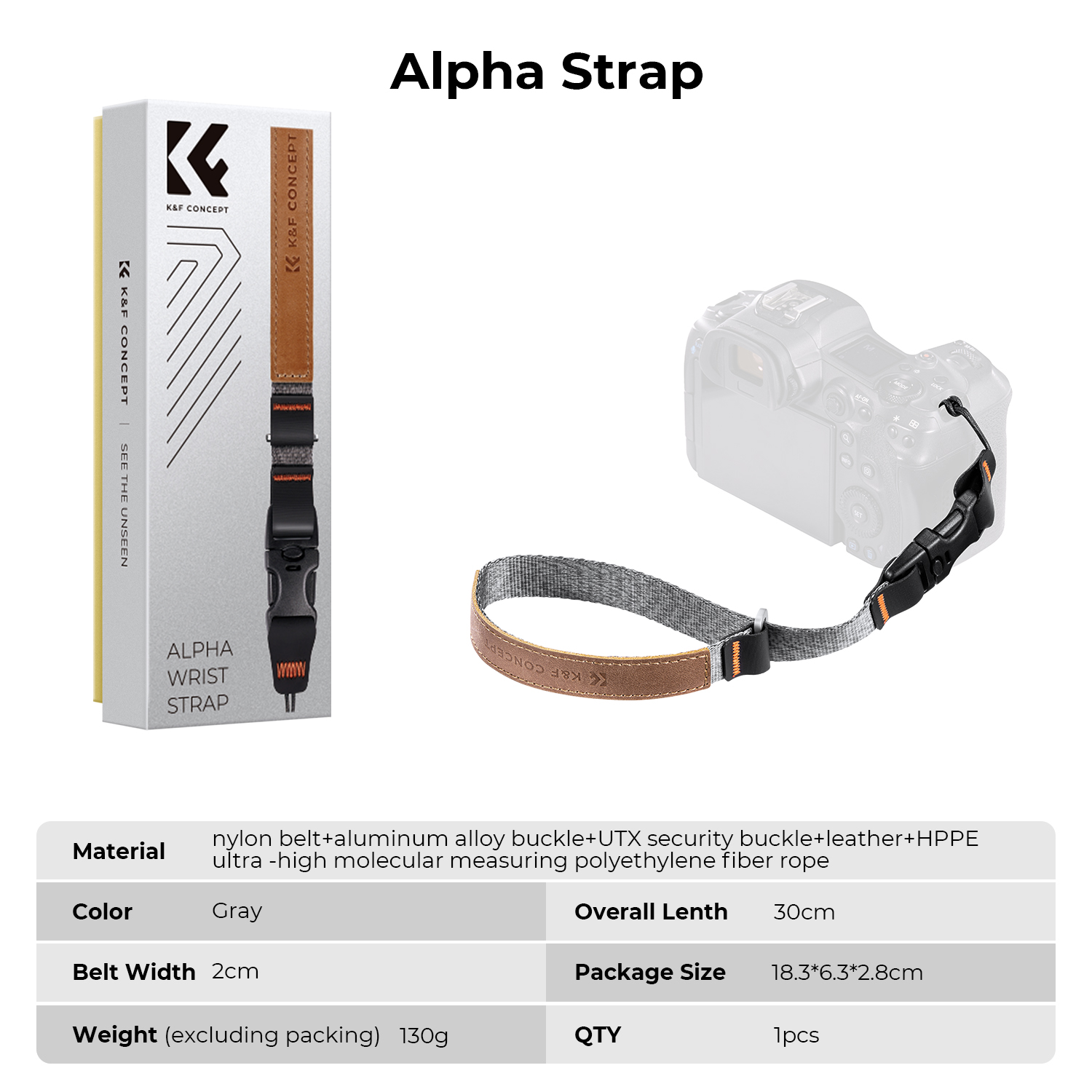 K&F Concept Camera Wrist Strap for Photographers Compatible with  DSLR SLR Mirrorless Camera