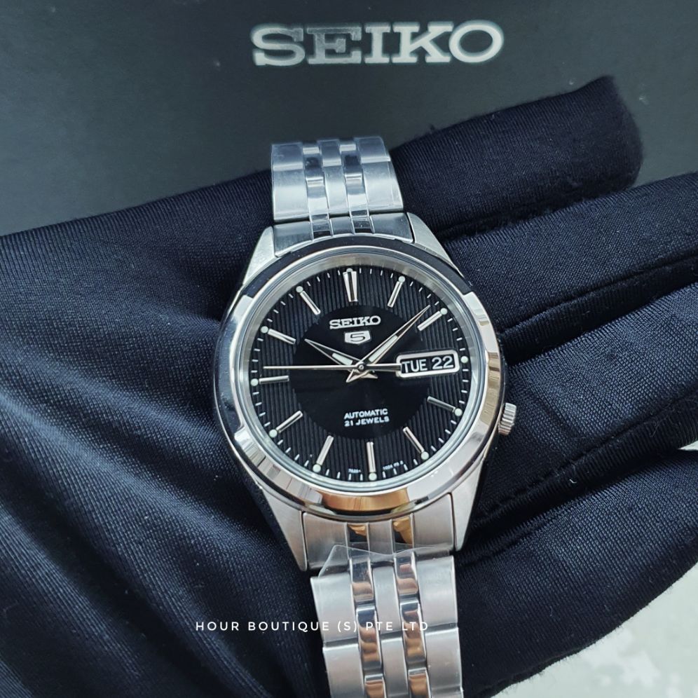 Brand New Seiko 5 Classic SNKL23K1 SNKL23 Black Dial Mid Size Automatic  Watch | Lazada Singapore