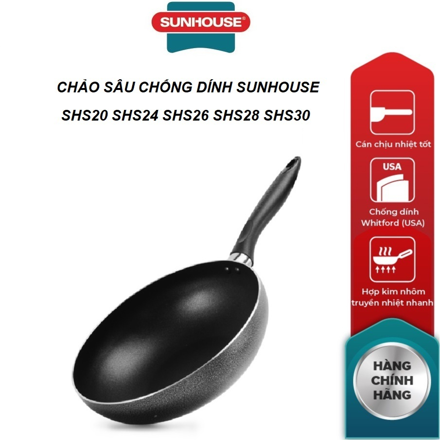 Chảo sâu lòng sunhouse phi 20-30cm shs20 shs24 shs26 shs28 shs30