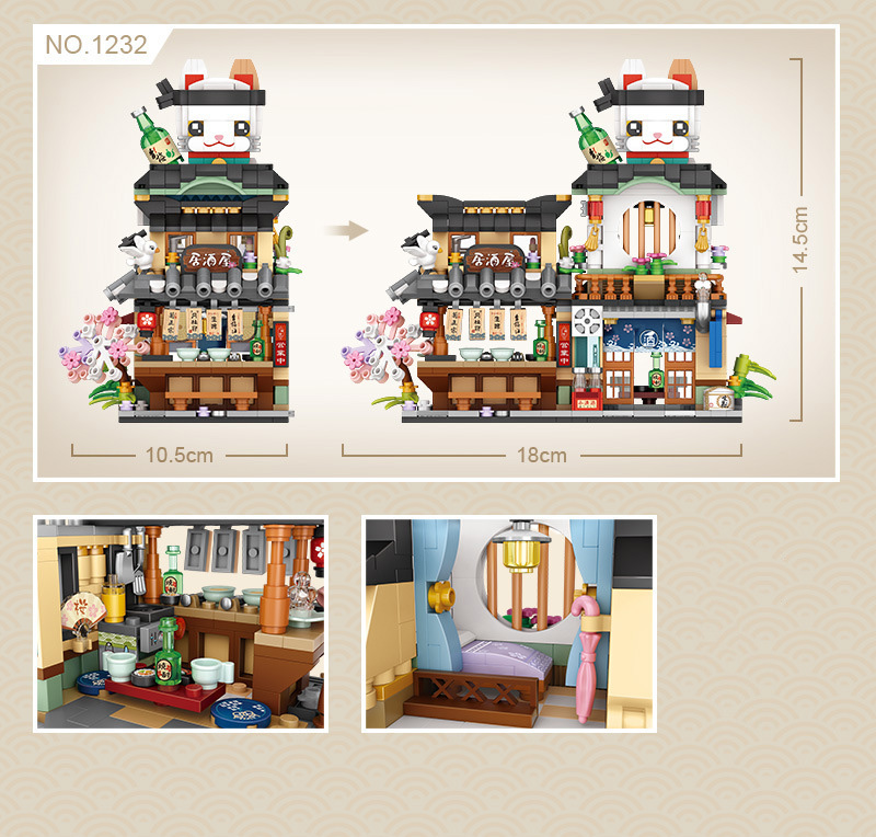 Đồ chơi lắp ráp LOZ mini mô hình Izakaya