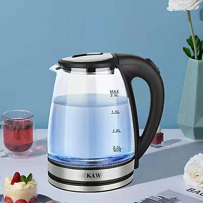 Ấm đun siêu tốc, bình đun nước siêu tốc, bình siêu tốc ấm siêu tốc sunhouse Ấm Siêu Tốc, Bình Đun Nước Siêu Tốc KAW Dung Tích 2L Công Suất 1500W, Bình Siêu Tốc Thủy Tinh KAW Chính Hãng, Âm Sieu Toc KAW,