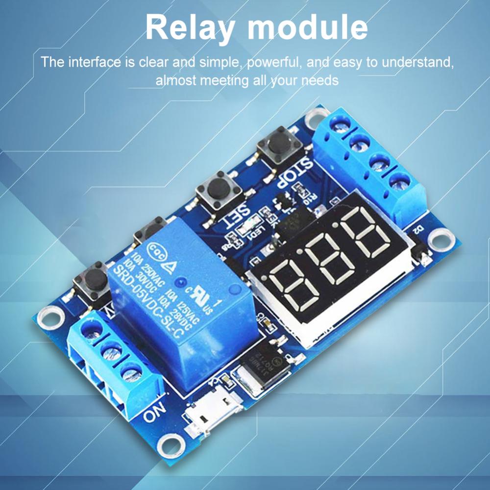 1 Channel Relay Cycle Timer Module Passive Contact Trigger Delay Relay Module Anti-interference Sleeping Mode Accessories