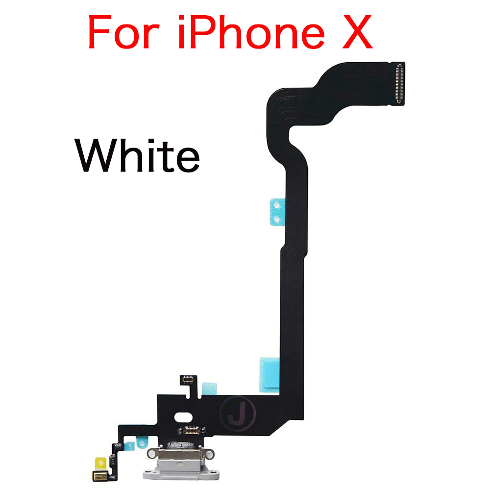 Charging Port Dock Flex Cable For iPhone X XR XS Max Charger Connector And Microphone Replacement Parts.