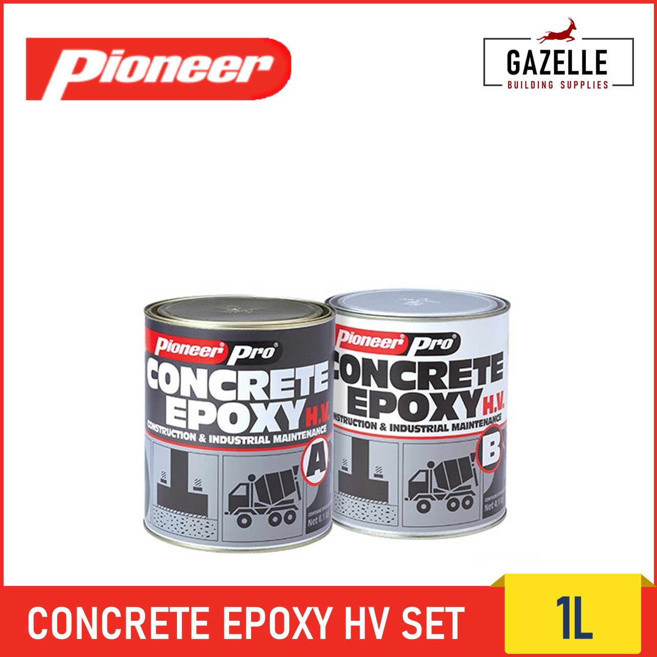 Pioneer Pro Concrete Epoxy H.V. High Viscosity Set 1L Lazada PH
