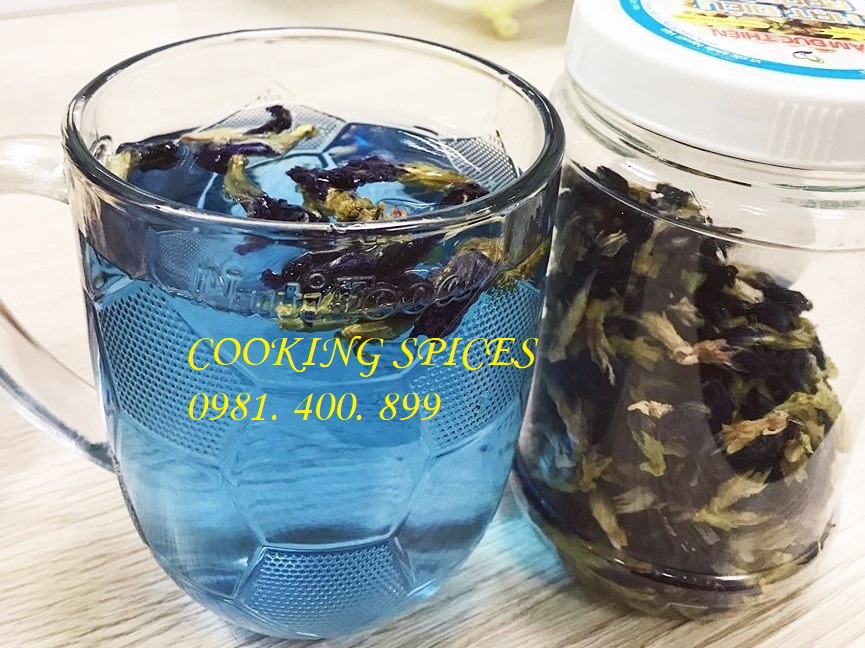 Hoa Đậu Biếc sấy khô ( Butterfly Peas ) dùng pha trà.
