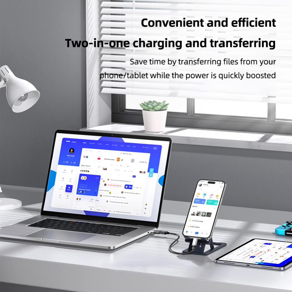 USB-C Data Transfer Converter OTG Transfer Speed 480Mbps Type-C To USB Adapter 22.5W Fast Charging USB C Adapter Connector Aluminum Alloy
