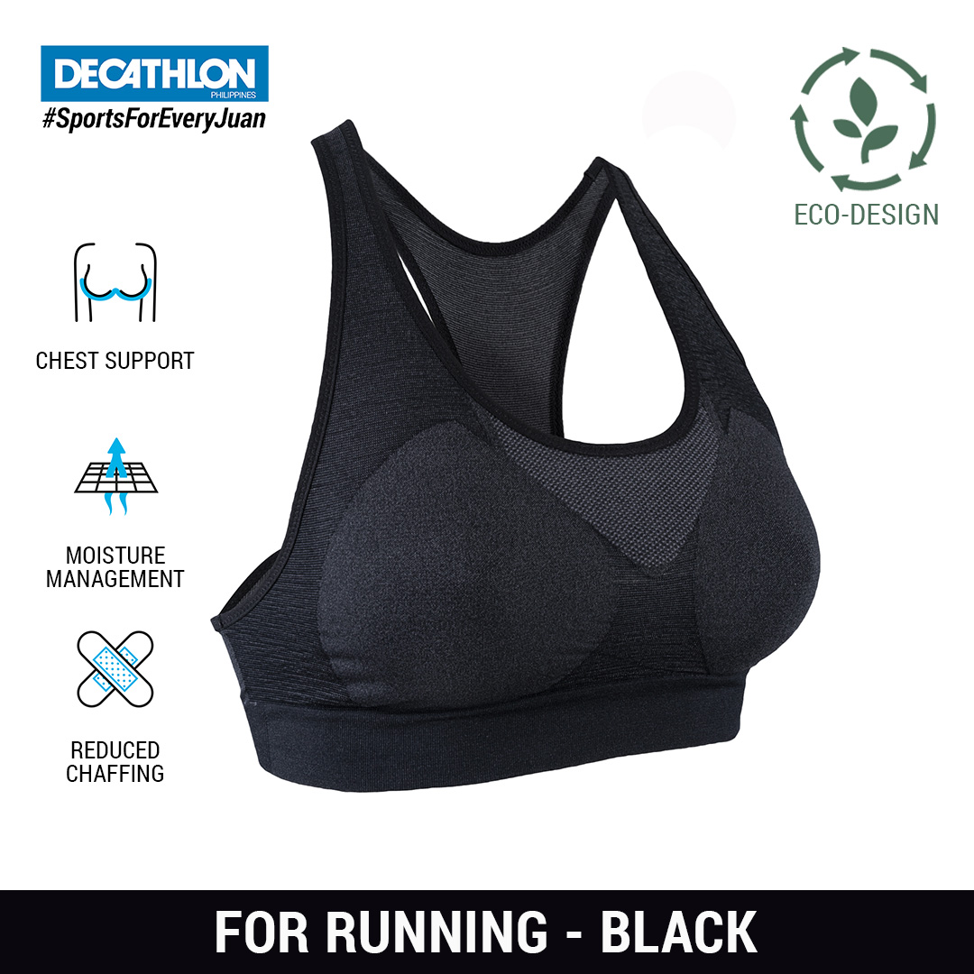 Women's Running Bra - Jog Kokoon Black - Black - Kalenji - Decathlon