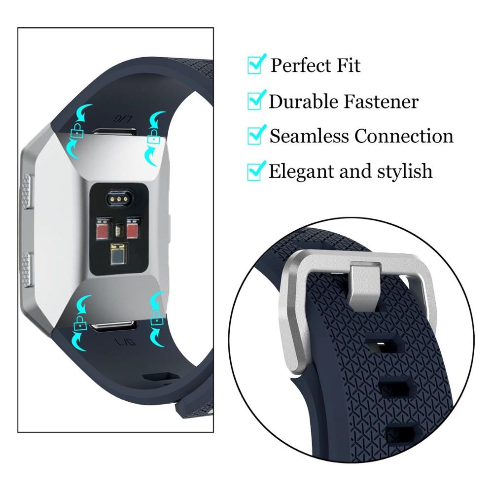 tuiyanl Fitbit Ionic Straps Soft Accessory Replacement Bands for Fitbit Ionic Women Men