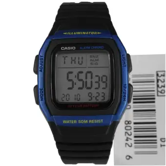 casio unisex black resin strap watch