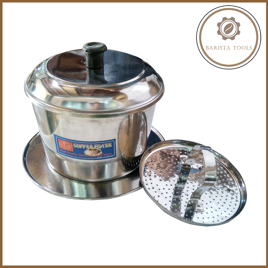 Bộ phin pha cà phê 1 lạng inox - thủy tinh ( loại phin núm )