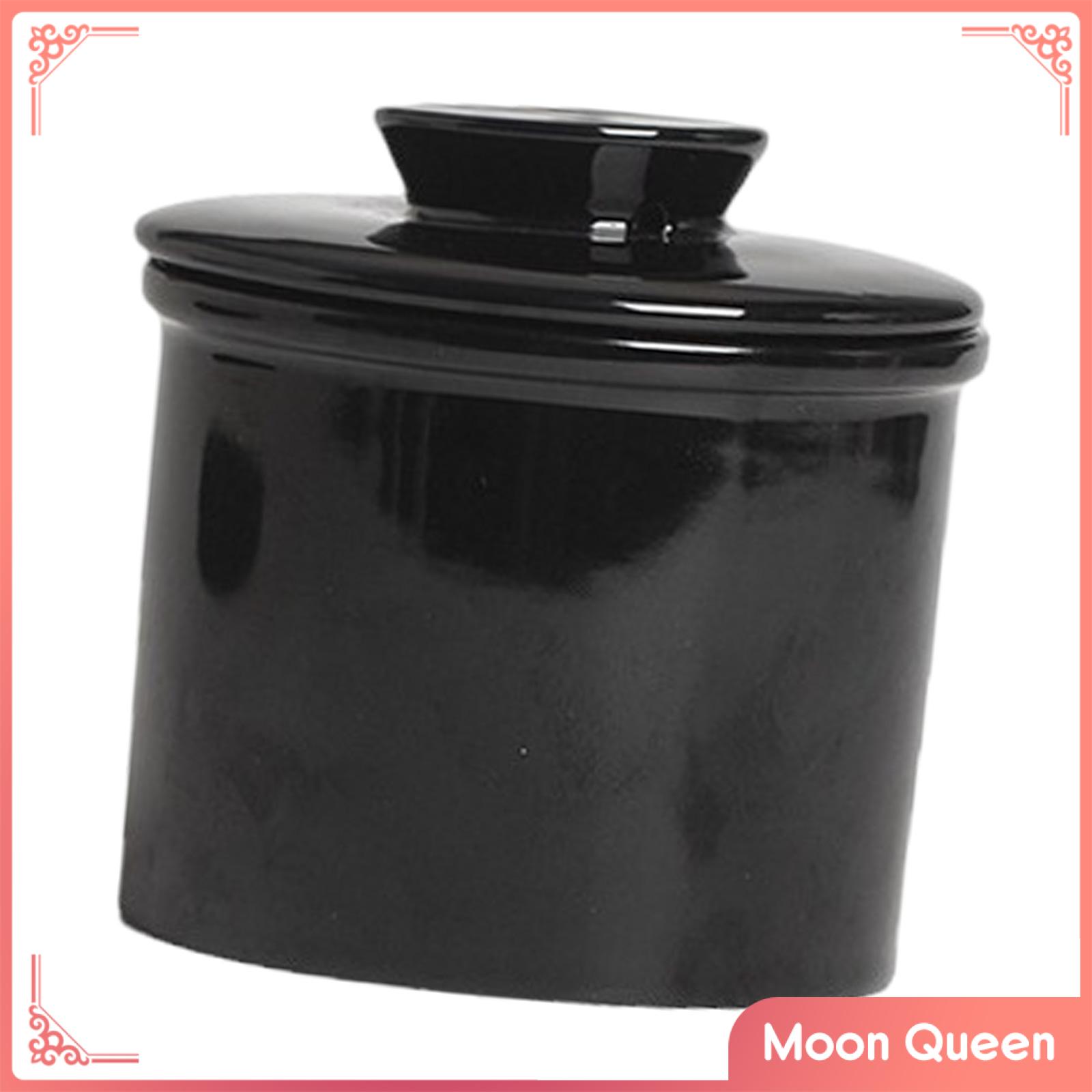 Moon Queen Butter Crock Butter Container Practical with Lid French Butter Dish for Refrigerator Kitchen Homemade Fresh Flavored Butter