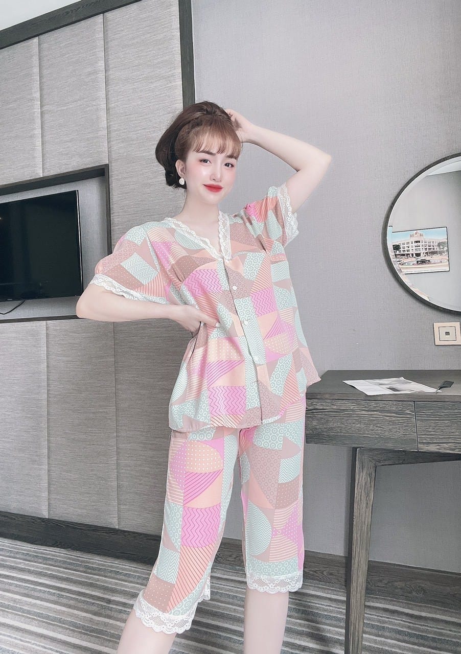 Đồ Bộ Mango Quần Ngố , Xinh Yêu ( dưới 60kg) - Mẫu mặc sp thật