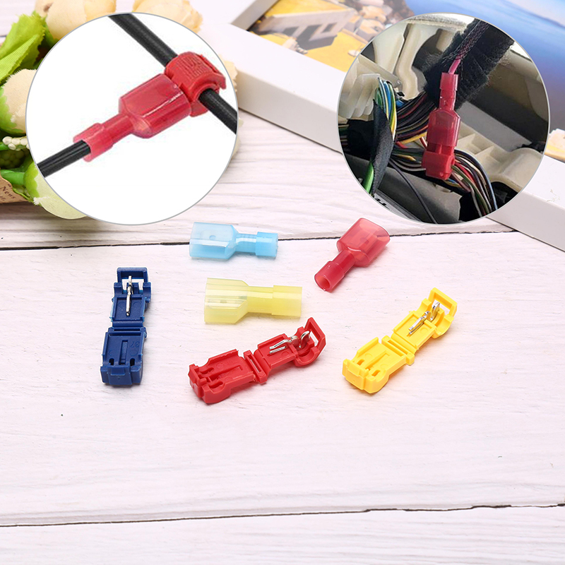 20Pcs T-Tap Splice Wire Connector Insulated Spade Electrical Crimp Terminals Kit. 