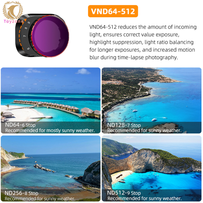 Len Filter Camera Lens Filters Easy Installing VND HD Shooting Lens Filter Accessory Compatible For DJI Mini 4 Pro Drones