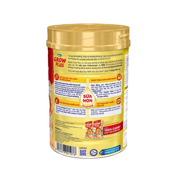 Sữa bột Dielac Grow Plus 2 - lon 850g (cho trẻ từ 2 - 10 tuổi) Giá tốt