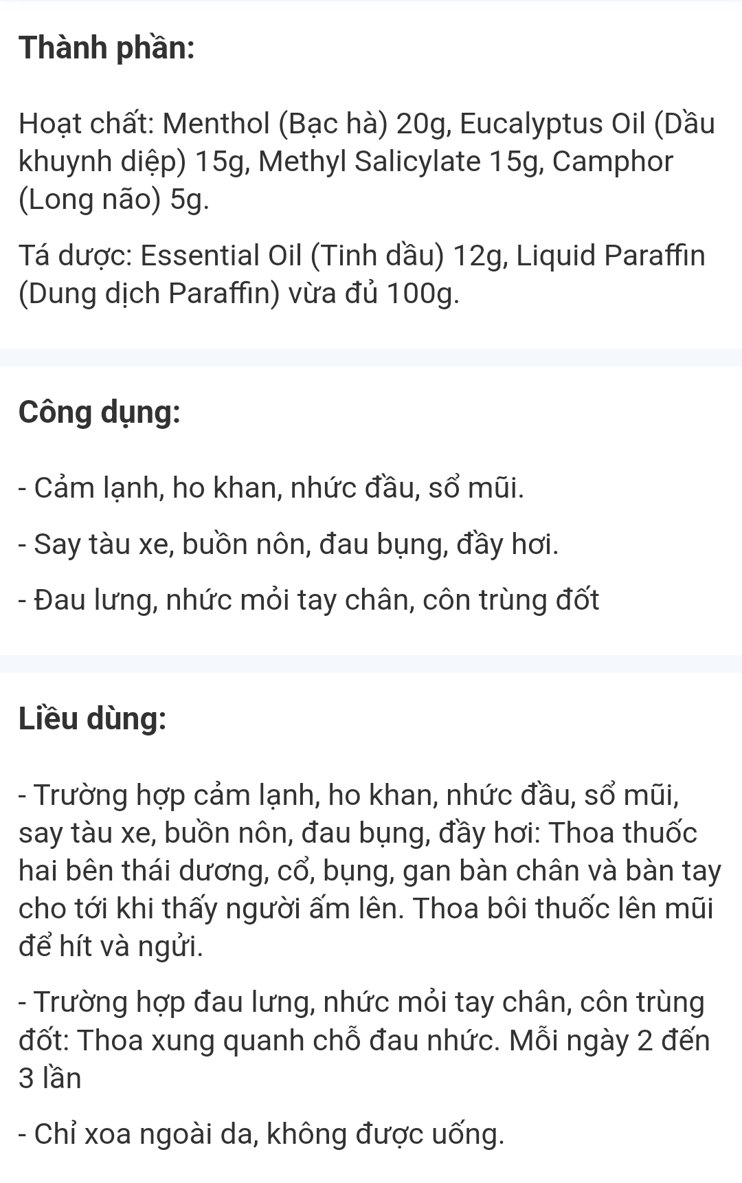 DẦU GIÓ TRẮNG HIỆU CÂY BÚA 56ML