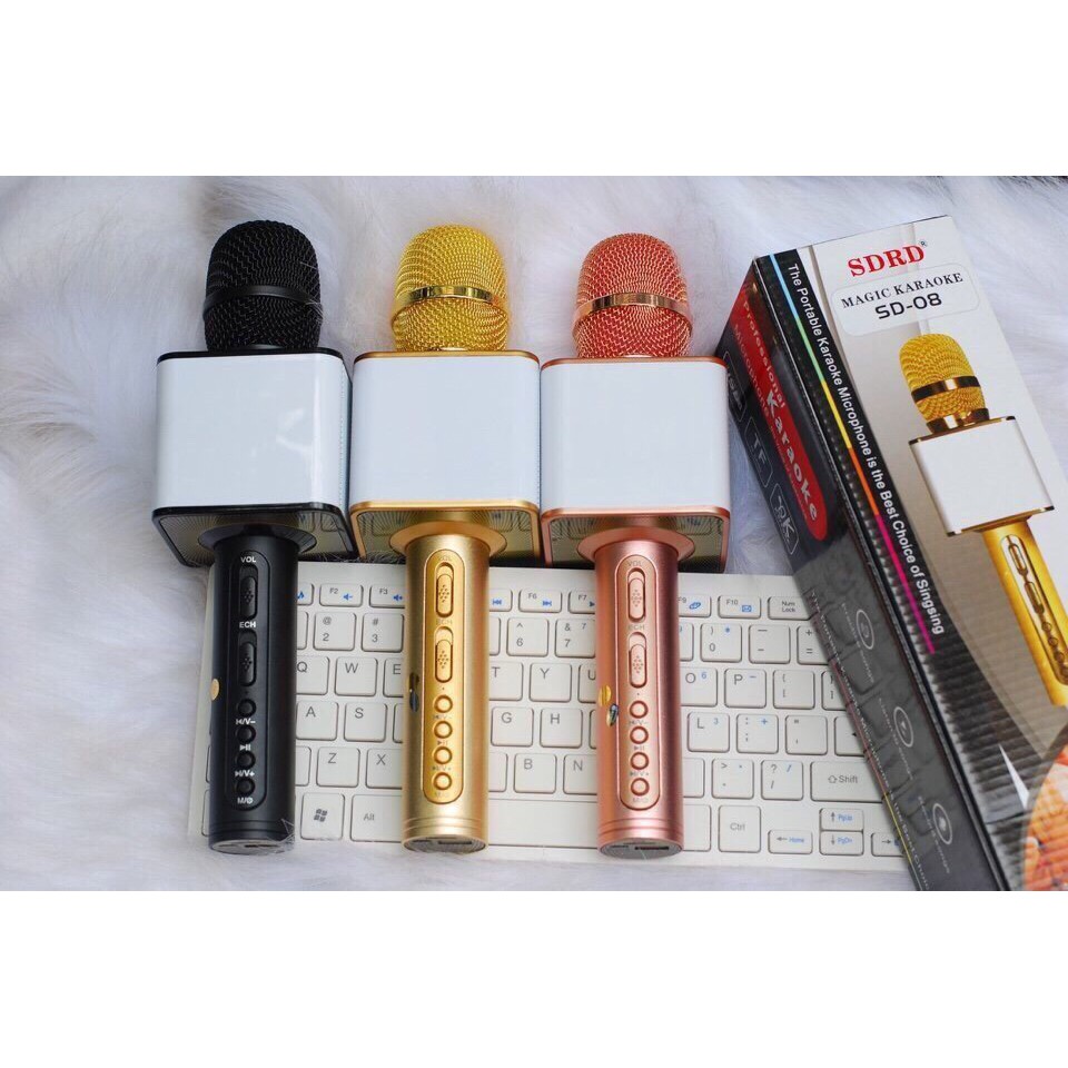 Micro Bluetooth Karaoke SD-08 - BẢO HÀNH 12 THÁNG