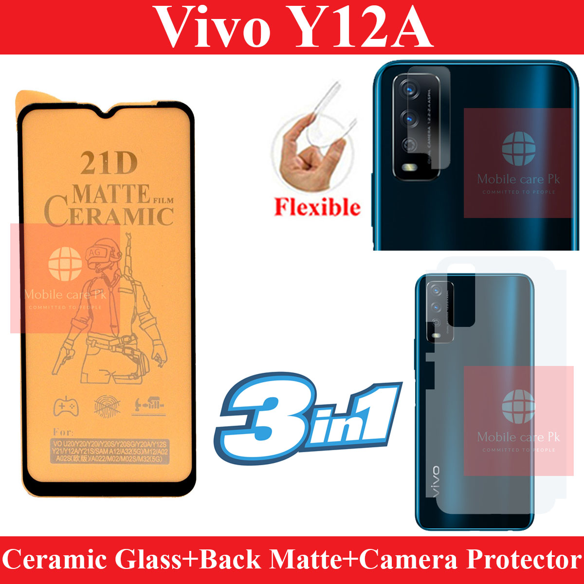 Vivo%20Y12A%20Ceramic%20Matte%209D%20Antishock%20Screen%20Protector%20And%20Carbon%20Fiber%20Matte%20Back%20Skin%20With%20Camera%20Lens%20Glass%20Combo%20-%20Image%202