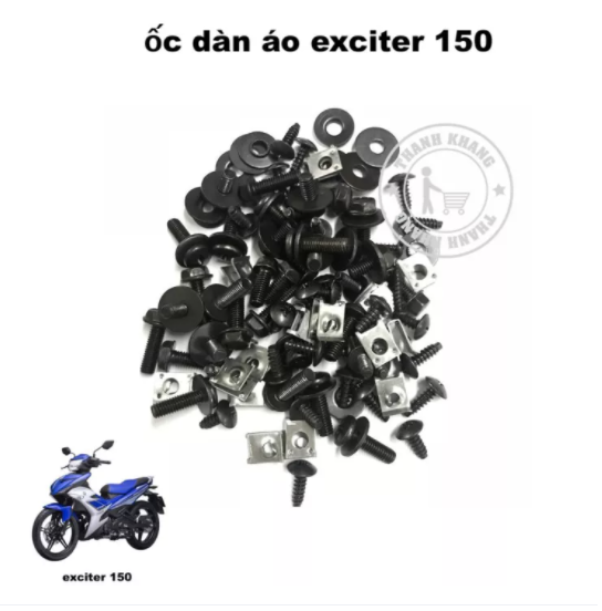 [HCM]Bộ ốc dan ao exciter 150 Thanh Khang (Đen)