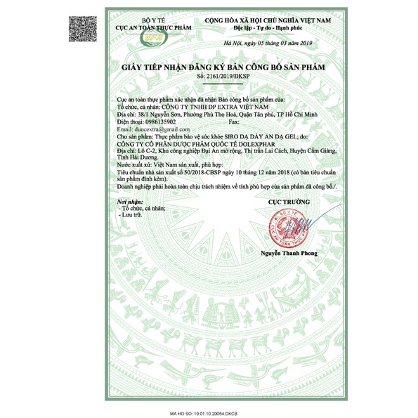 SIRO DẠ DÀY AN DẠ GEL