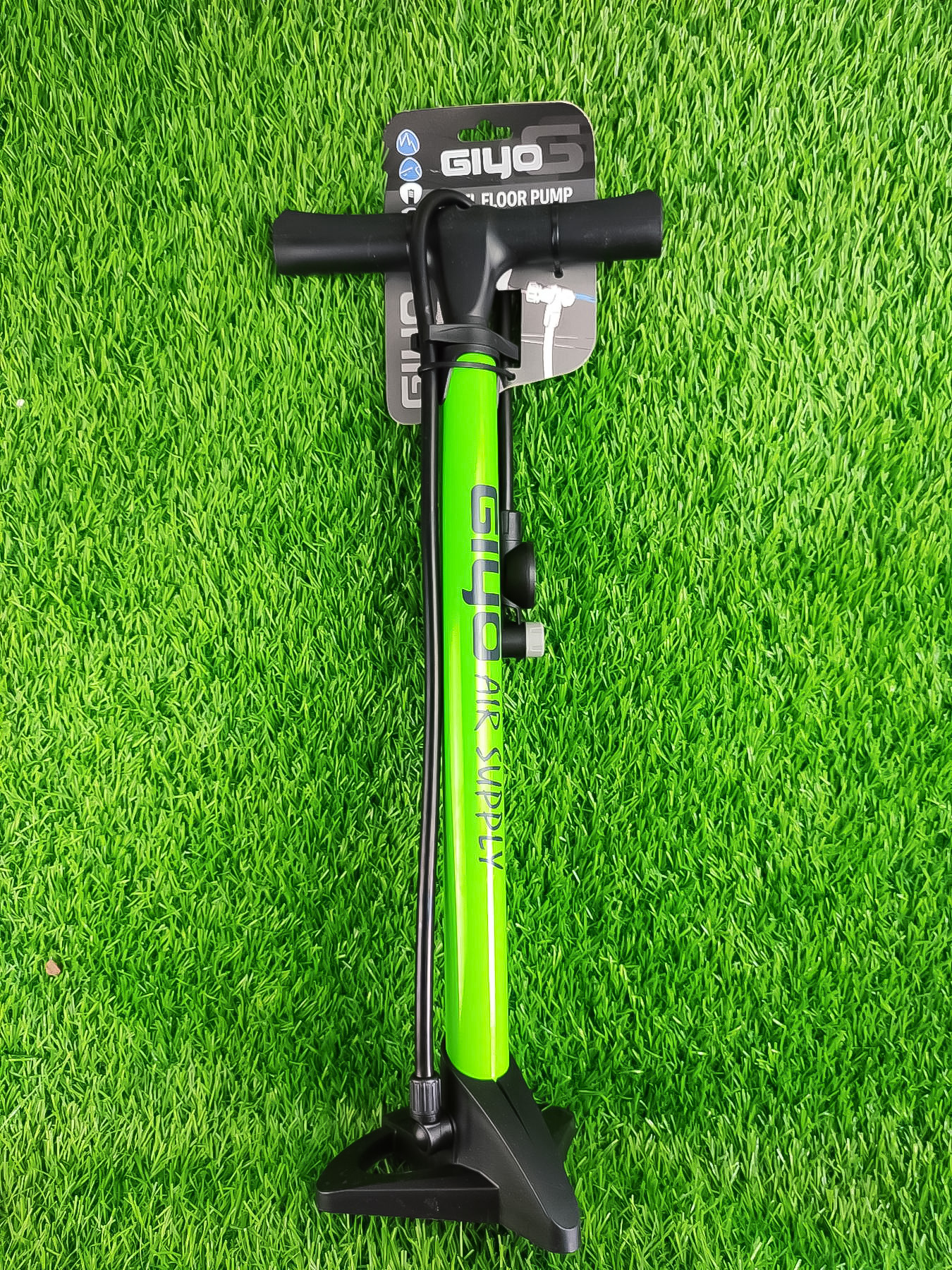 [GBBS] Giyo GF55E Compact Bicycle Floor Pump w/ Pressure Gauge & Clever