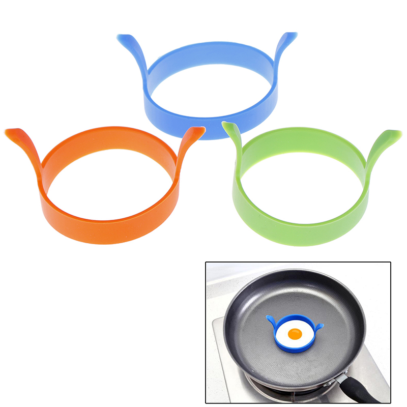 1PC Silicone Fried Egg Pancake Ring Omelette Fried Egg Round Shaper Eggs Mould