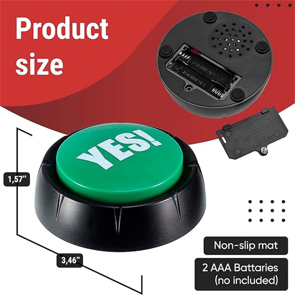 Instant Yeah Button Unique Funny Interactive Yes No Button Communication Sound Prop Maybe ...