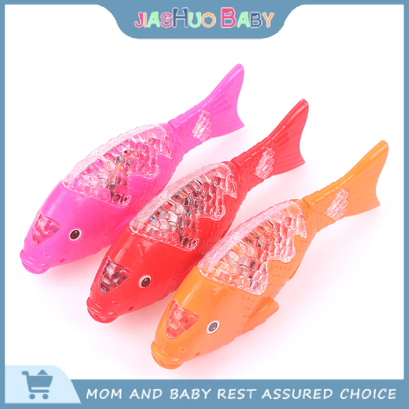 JiaShuo Baby Toy Simulation Swimming Electric Fish Toy Kids LED Lighting  Music Interaction Toys