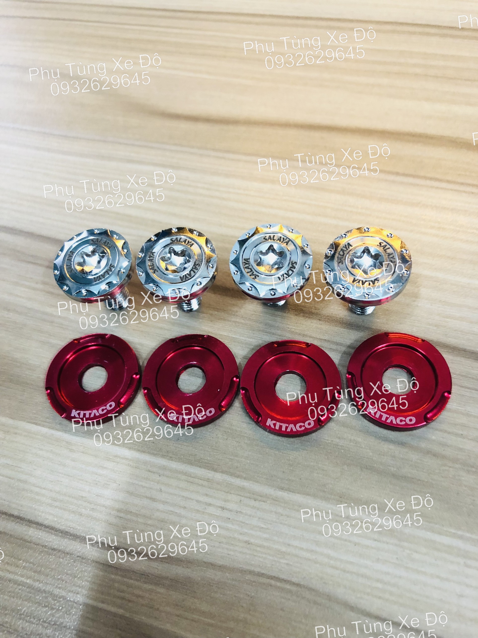 Ốc Salaya bắt dè sau EX ( bộ 4 con ốc + lông đền màu )