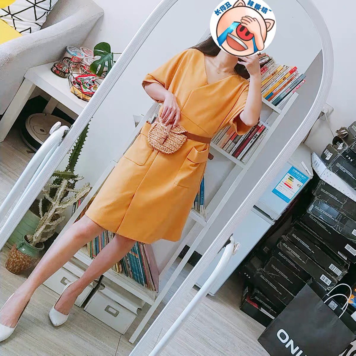 Váy suông Vero moda kèm túi cói